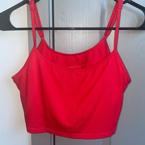 S Aerie Red Tank Top